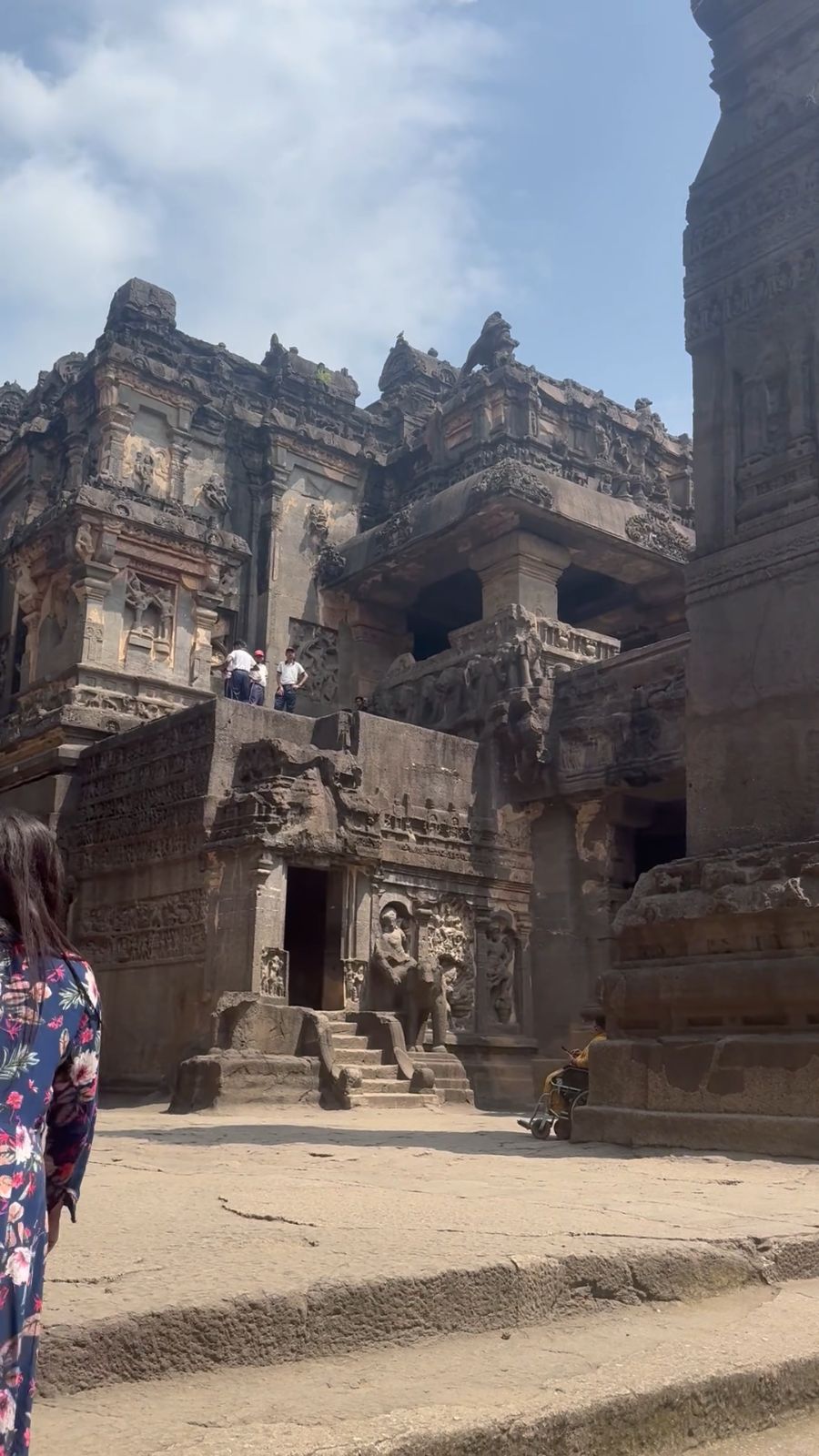 The carved towers of Kailasa Temple.