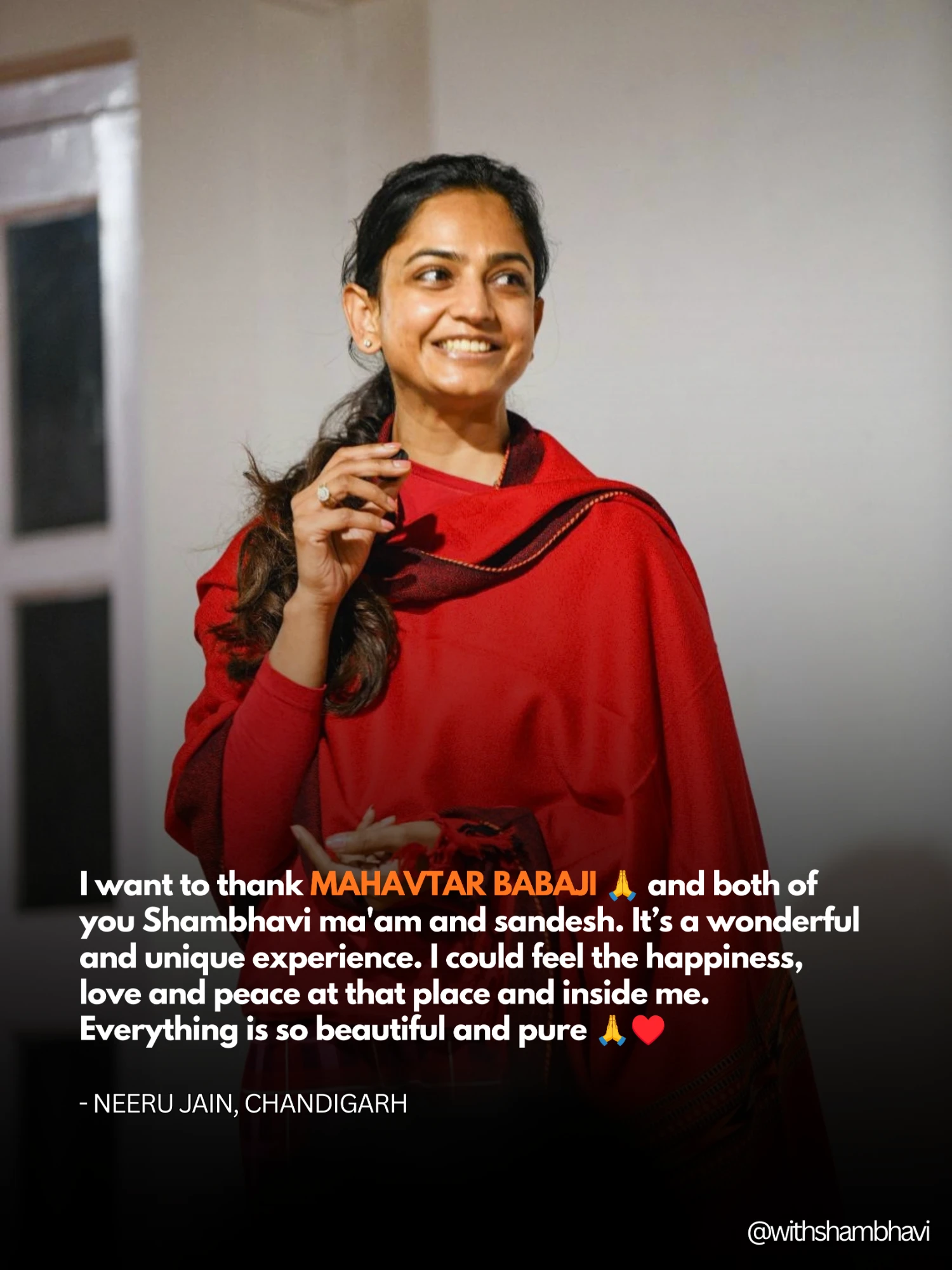 Testimonial from Neeru Jain, Chandigarh